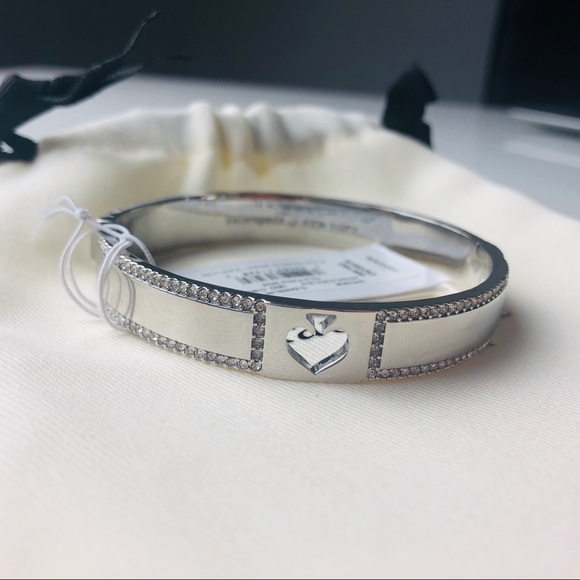 kate spade Jewelry - Kate Spade Hole Punch Spade Silver Bracelet